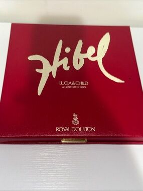 Royal Doulton Red and Gold Hibel Lucia & Child Presentation Box
